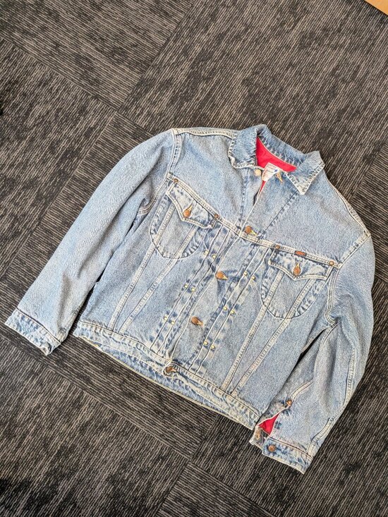 Chipie Jackets & Blazers - Rare 80s Vintage Chipie Denim Trucker Jacket - Hidden Cuff Graphics - Size XL
